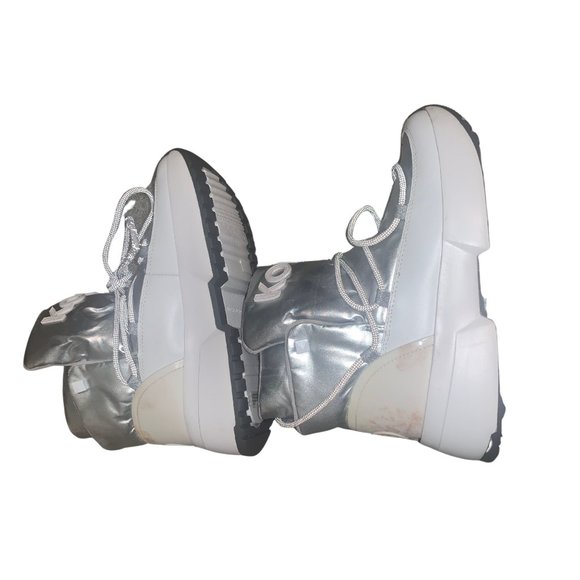 Cassia Metallic Nylon and Leather Boot Size 7 Women Shoes - Picture 5 of 5